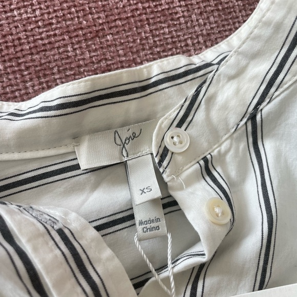 NWT - joie striped button down with ruffle sleeves - size xs - Picture 7 of 7